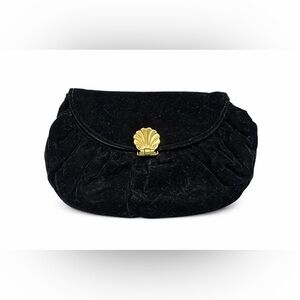 Vintage Avon Evening Charm Velvet Clutch Shell Clasp w Coin Purse & Box
